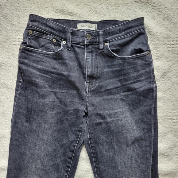 Madewell Cruiser Straight High Waisted Rise  Denim Jeans Vintage Faded Grey Wash - Picture 4 of 13
